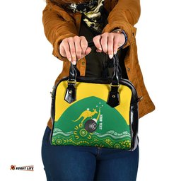 Custom Bowls Australia Shoulder Handbag Aussie Kangaroo Aboriginal Art LT14