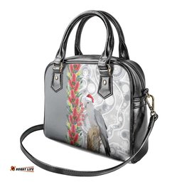 Blue Galah Mutation Christmas Australia Shoulder Handbag Falalalala Galalah Bottlebrush Grey Aboriginal Art LT14