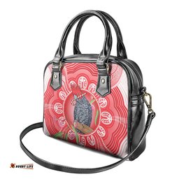 Australia Gang-gang Cockatoo Christmas Shoulder Handbag Eucalyptus Blossoms Aboriginal Merry Xmas LT14