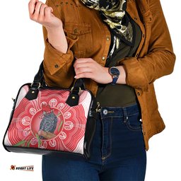 Australia Gang-gang Cockatoo Christmas Shoulder Handbag Eucalyptus Blossoms Aboriginal Merry Xmas LT14