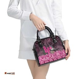 Australia Indigenous Shoulder Handbag Breast Cancer Pink Robin Bottlebrush Aboriginal Art LT14