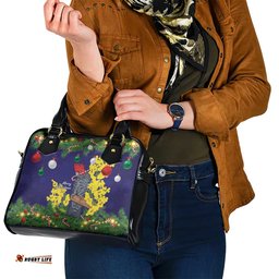 Australia Gang-gang Cockatoo Christmas Shoulder Handbag Callocephalon Fimbriatum Golden Wattle Blue LT14