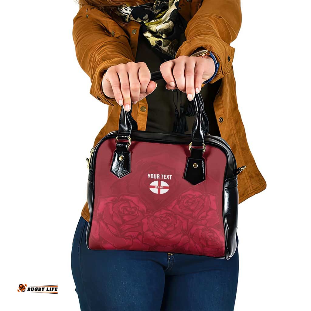 Custom England Rugby 2025 Shoulder Handbag Go Champions Red Rose LT14