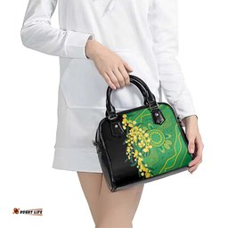 Australia Golden Wattle Shoulder Handbag Aussie Native Flowers Indigenous Art LT14