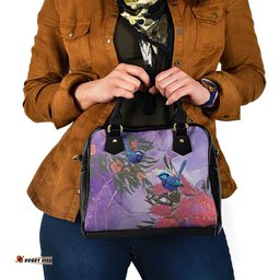 Australia Splendid Fairy Wren on Eucalyptus Shoulder Handbag Epilepsy Awareness LT7