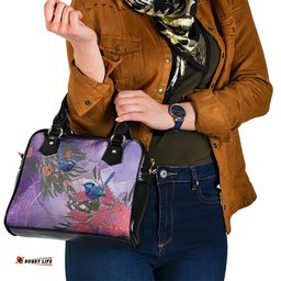 Australia Splendid Fairy Wren on Eucalyptus Shoulder Handbag Epilepsy Awareness LT7
