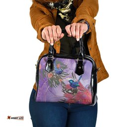 Australia Splendid Fairy Wren on Eucalyptus Shoulder Handbag Epilepsy Awareness LT7