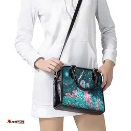Hereditary Cancer Awareness Shoulder Handbag Hope Ribbon With Aussie Teal Duncan Coral DT05
