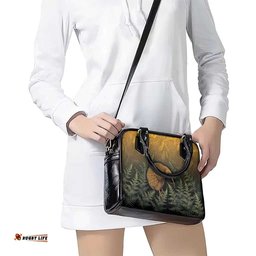 New Zealand Kiwi Bird Shoulder Handbag Silver Fern Mix Maori Pattern LT05
