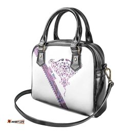 Mawhero Paua shell Kowhaiwhai Taniko Personalised Shoulder Handbag Manta Ray Shark-Turtle Maori Tribal Style LT9