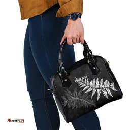 New Zealand Lawn Bowls Personalized Shoulder Handbag Wrap-Around Silver Fern LT7