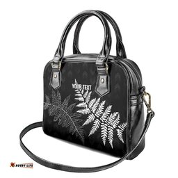 New Zealand Lawn Bowls Personalized Shoulder Handbag Wrap-Around Silver Fern LT7