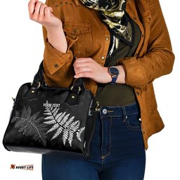 New Zealand Lawn Bowls Personalized Shoulder Handbag Wrap-Around Silver Fern LT7