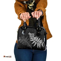 New Zealand Lawn Bowls Personalized Shoulder Handbag Wrap-Around Silver Fern LT7