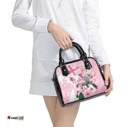 Personalised Australia Day Shoulder Handbag Pink Parrot Bird Opal Art LT9