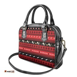 New Zealand Darts Christmas Shoulder Handbag Merry Xmas Aotearoa Maori Red LT14