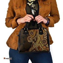 Orange Indigenous Dragonfly Australia Shoulder Handbag Aboriginal Art LT14