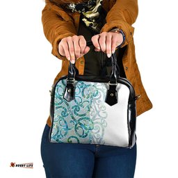 Paua Shell Maori Shoulder Handbag Koru Kowhaiwhai LT7