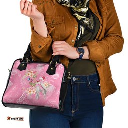Joyful Pink Cockatoo Shoulder Handbag Australia Christmas Vibes LT9