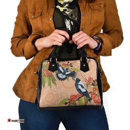 Magpies On Eucalyptus Australia Aboriginal Shoulder Handbag LT7
