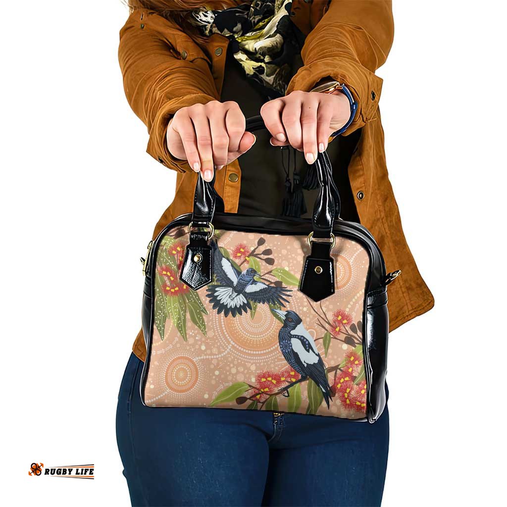 Magpies On Eucalyptus Australia Aboriginal Shoulder Handbag LT7