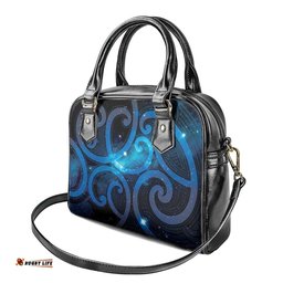 New Zealand Maori Matariki Shoulder Handbag Galaxy Kowhaiwhai LT7