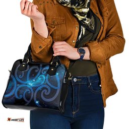 New Zealand Maori Matariki Shoulder Handbag Galaxy Kowhaiwhai LT7