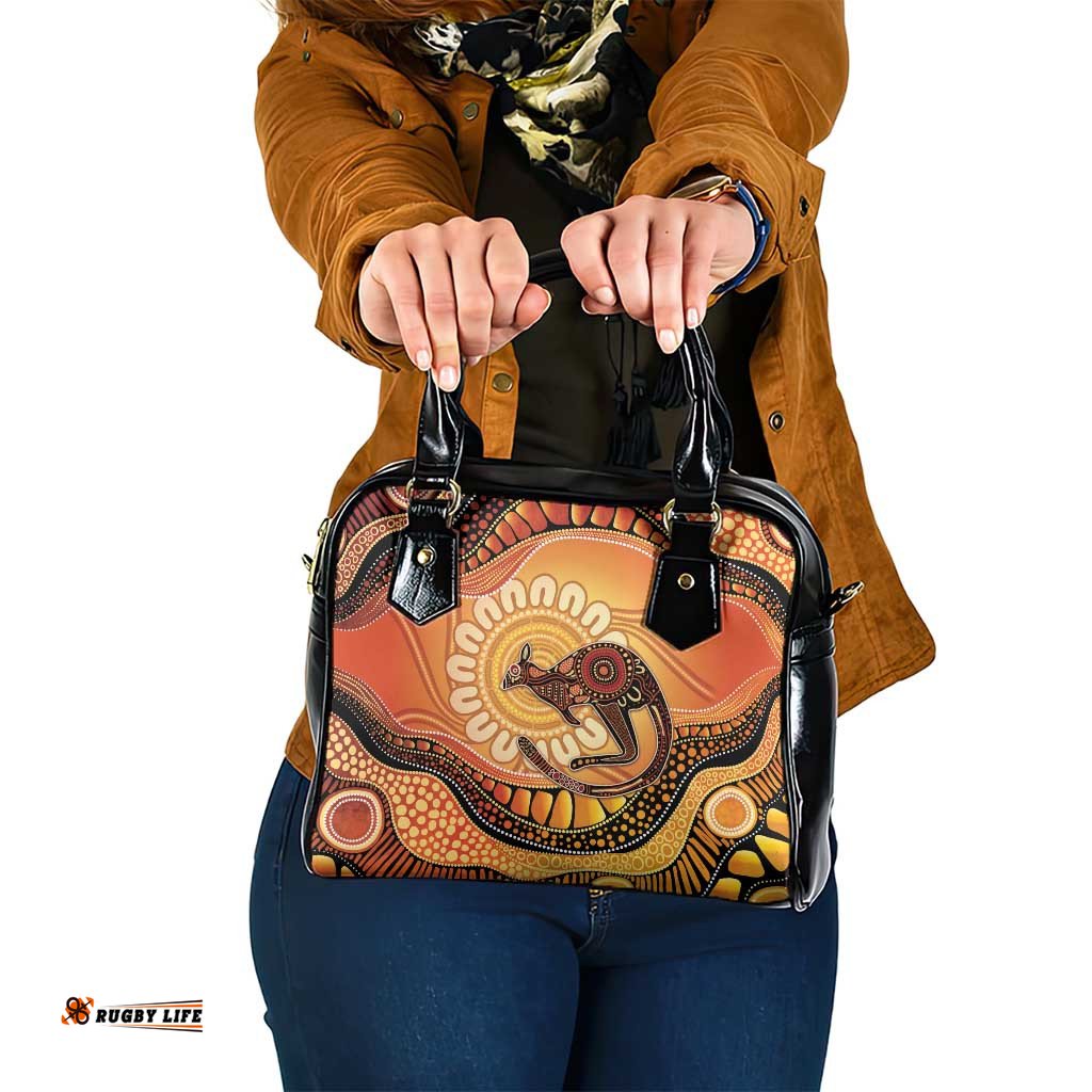 Indigenous Kangaroo Australia Shoulder Handbag Australian Aboriginal Art Proud LT14