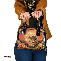 Indigenous Kangaroo Australia Shoulder Handbag Australian Aboriginal Art Proud LT14