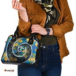New Zealand Tui Bird Shoulder Handbag Maori Koru With Kowhai Flowers LT05