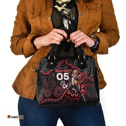 Custom Saints Football Shoulder Handbag Aboriginal Dot Art Pattern DT05