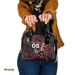 Custom Saints Football Shoulder Handbag Aboriginal Dot Art Pattern DT05