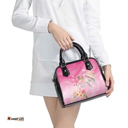 Personalised I Wear Pink For The Fight Shoulder Handbag Australian Breast Cancer Spirit LT9