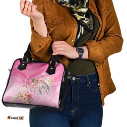 Personalised I Wear Pink For The Fight Shoulder Handbag Australian Breast Cancer Spirit LT9