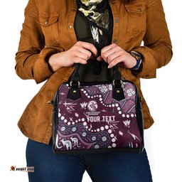 Personalized Manly Warringah Sea Eagles Shoulder Handbag Aboriginal Pattern with Graffiti Style Design TS04