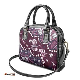 Personalized Manly Warringah Sea Eagles Shoulder Handbag Aboriginal Pattern with Graffiti Style Design TS04
