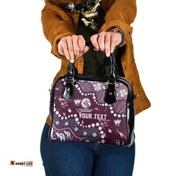Personalized Manly Warringah Sea Eagles Shoulder Handbag Aboriginal Pattern with Graffiti Style Design TS04