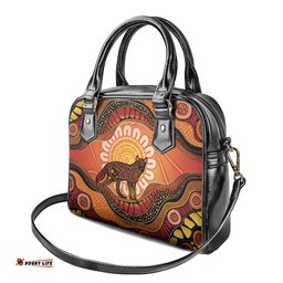 Indigenous Dingo Australia Shoulder Handbag Australian Aboriginal Art Proud LT14