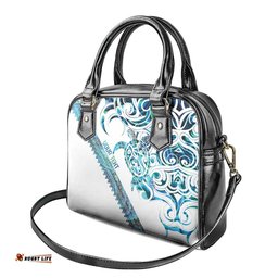 Kahui Whetu Paua shell Kowhaiwhai Taniko Personalised Shoulder Handbag Turtle Tattoo Maori Tribal Style LT9
