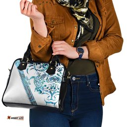 Kahui Whetu Paua shell Kowhaiwhai Taniko Personalised Shoulder Handbag Turtle Tattoo Maori Tribal Style LT9