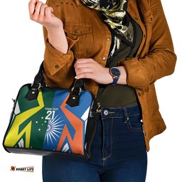 India vs Australia Custom Shoulder Handbag Blue vs Gold Cricket Heritage LT9