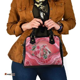 Indigenous Pink Galah Australia Shoulder Handbag Australian Hakea Aboriginal Art Proud LT14