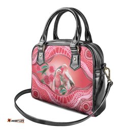 Indigenous Pink Galah Australia Shoulder Handbag Australian Hakea Aboriginal Art Proud LT14