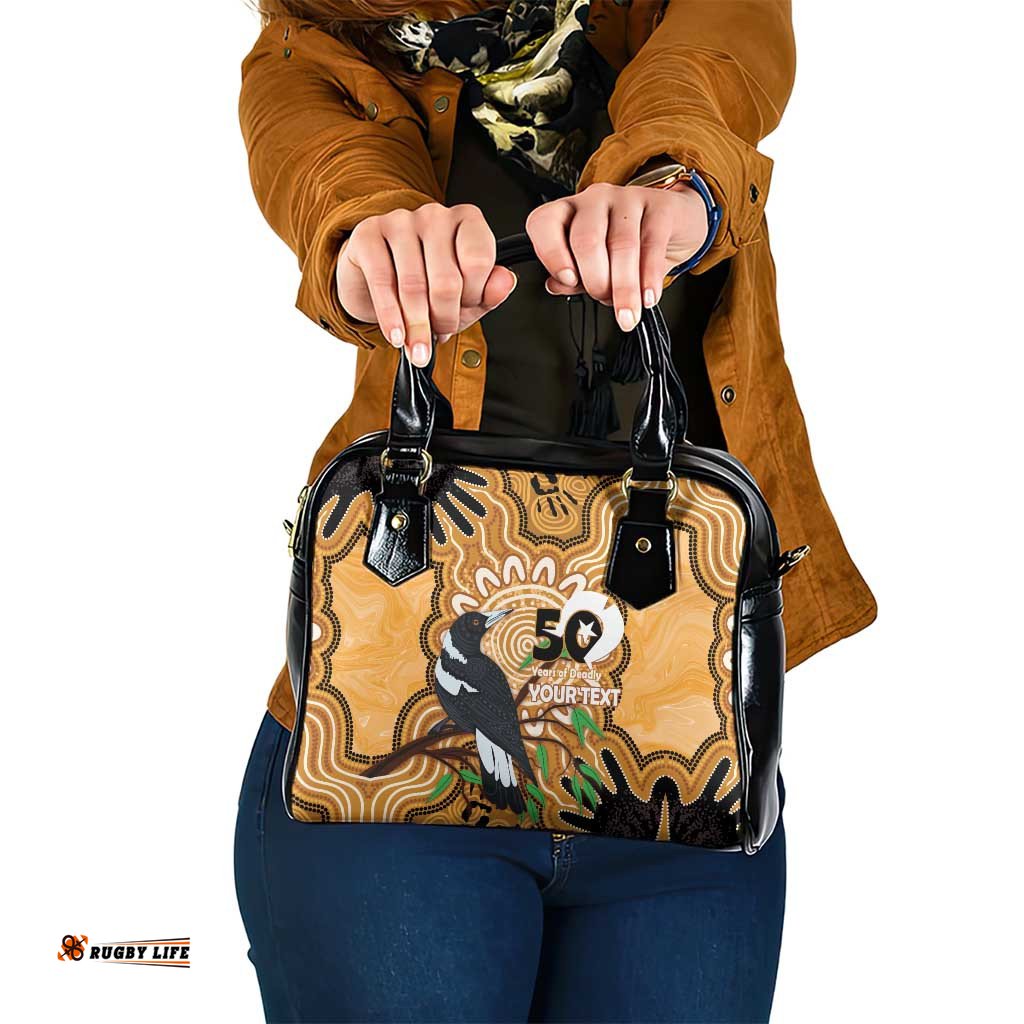 Personalised Australia Magpie NAIDOC Week 2026 Shoulder Handbag 50 Years of Deadly Aboriginal Art LT14