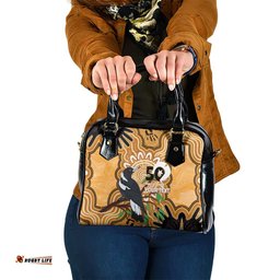 Personalised Australia Magpie NAIDOC Week 2026 Shoulder Handbag 50 Years of Deadly Aboriginal Art LT14