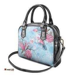 Galah Birds Australia Baby Blue & Pink Shoulder Handbag LT7