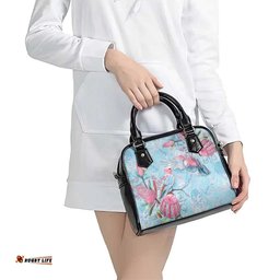 Galah Birds Australia Baby Blue & Pink Shoulder Handbag LT7