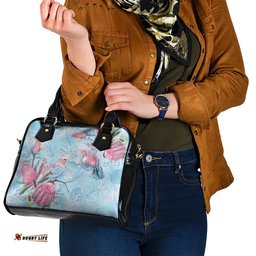 Galah Birds Australia Baby Blue & Pink Shoulder Handbag LT7