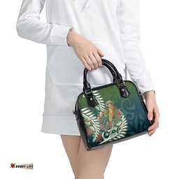 New Zealand Kea Bird Shoulder Handbag With Maori Koru Fern LT05