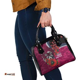 Manly Warringah Sea Eagles ANZAC Personalised Shoulder Handbag Lest We Forget Poppy Camo LT9